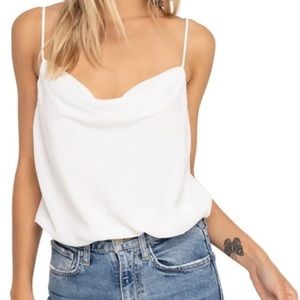 TOPSHOP White Draped Neck Cami 🎀